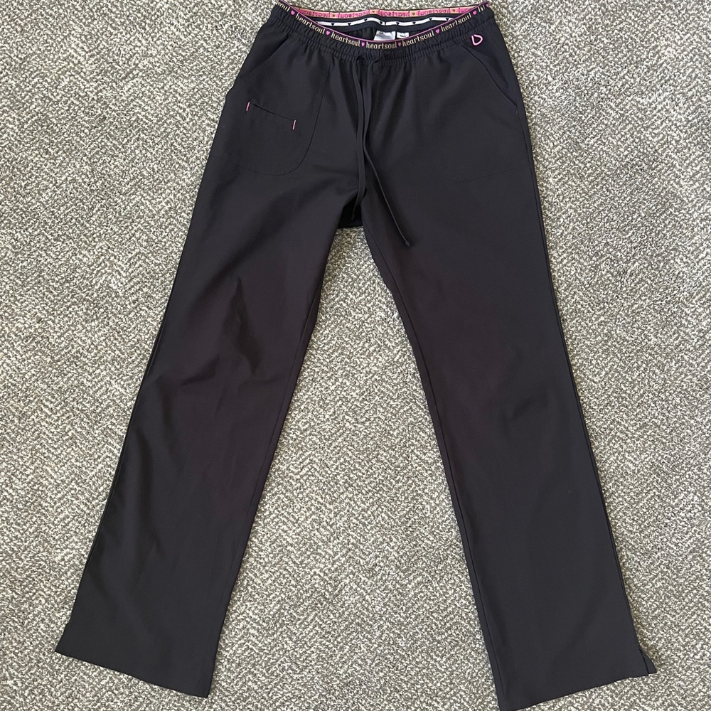 Heartsoul scrub bottoms, Black, Medium Tall